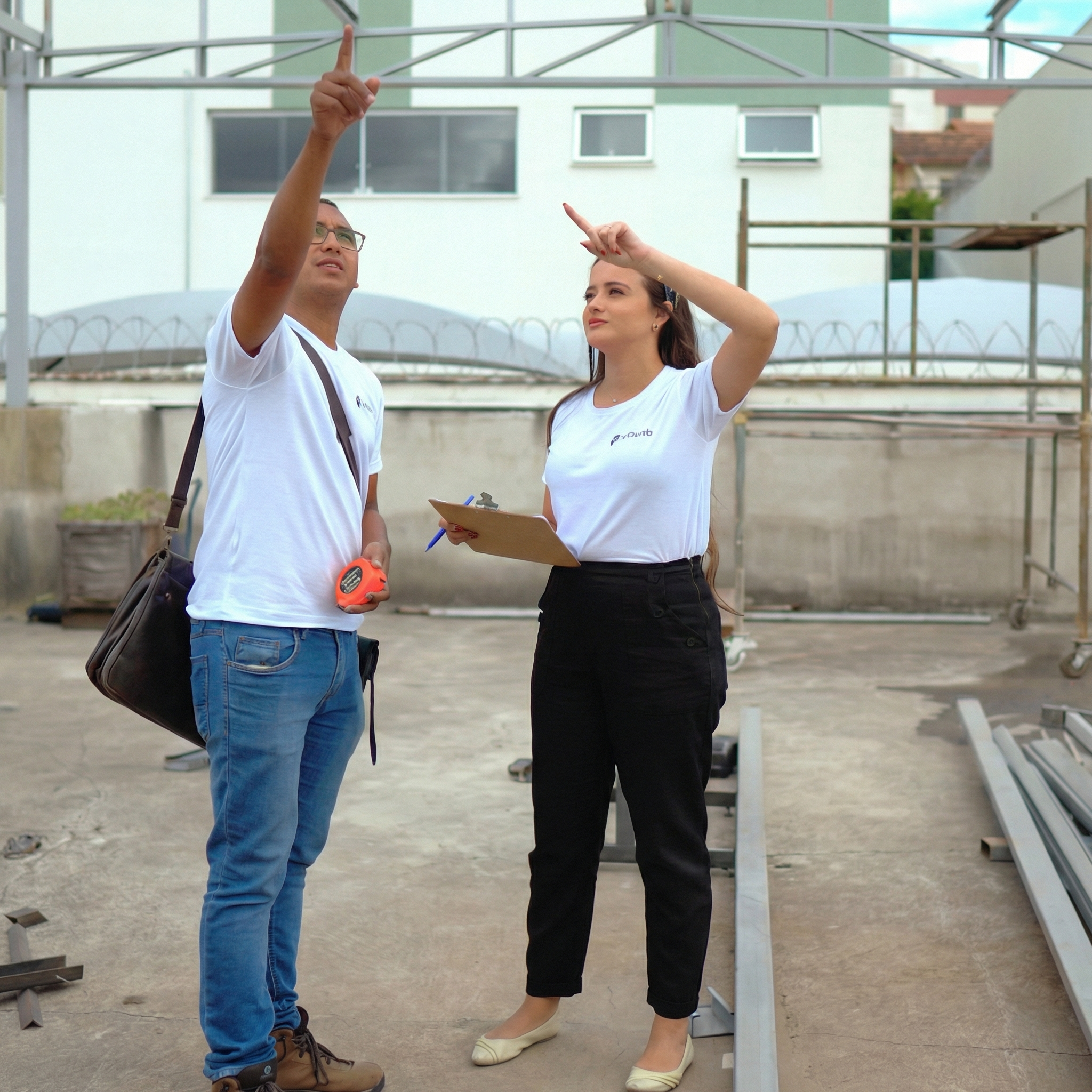 Equipe Factível Engenharia em vistoria de obra